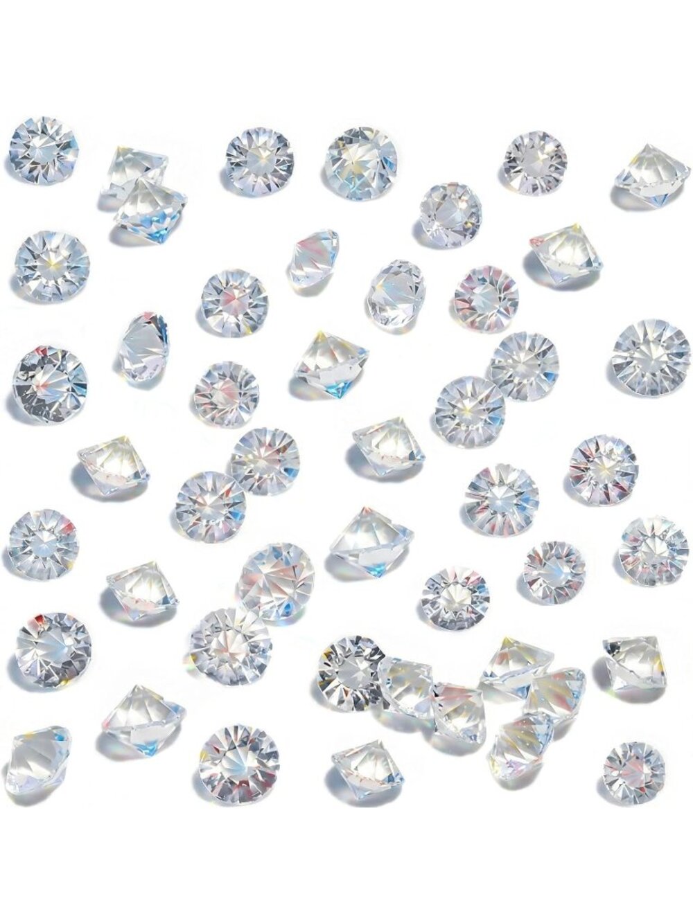 New 500PCS Diamond Decorations, Mini Clear Fake Diamonds Vase Fillers